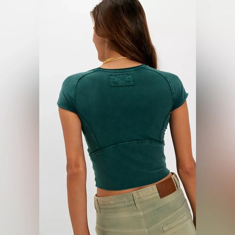 We The Free Protagonist Cropped Tee Rainforest x Revolve Women’s Size S Shirt - Picture 4 of 8